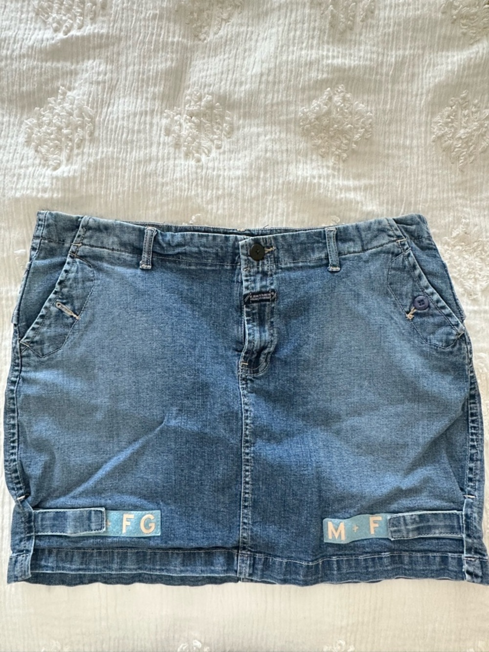 Marithe Francois Girbaud Blue Denim Mini Skirt